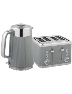 HOMCOM Electric Stainless Steel Kettle and Toaster Set, 3000W 1.7L UK Strix Thermostat Fast Boil Kettle w/ Limescale Filter, Coo