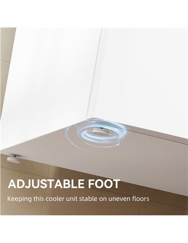 HOMCOM 88L Under Counter Fridge Freezer, Small Refrigerator with 5-Setting, 3 Star Freezer Rating, White