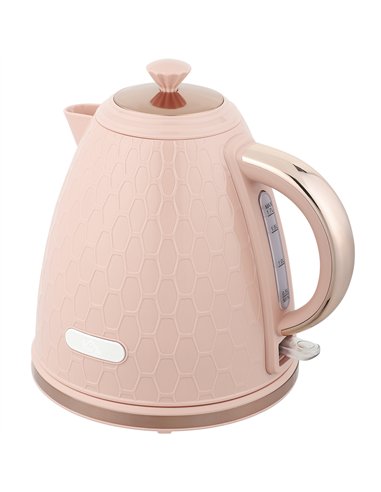 HOMCOM 3kW Rapid Boil Honeycomb Kettle - Light Pink