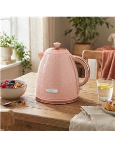 HOMCOM 3kW Rapid Boil Honeycomb Kettle - Light Pink 2
