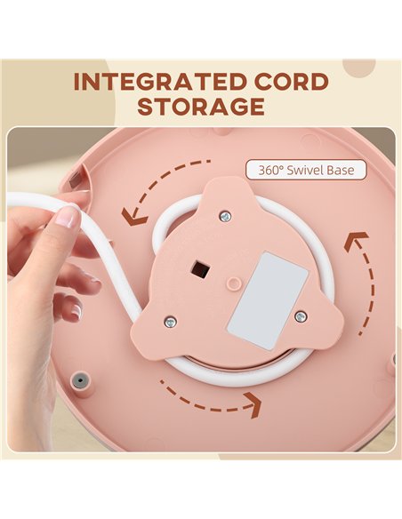 HOMCOM 3kW Rapid Boil Honeycomb Kettle - Light Pink