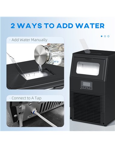 HOMCOM Commercial Ice Maker with 4kg Ice Storage - Black