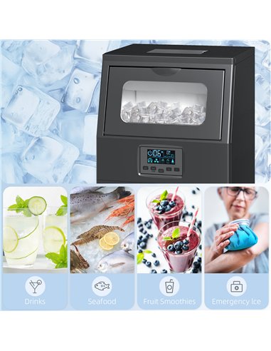 HOMCOM Commercial Ice Maker with 4kg Ice Storage - Black