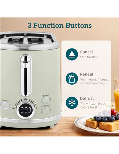 HOMCOM Polished Retro 40-100°C Kettle and Toaster Set - Grey