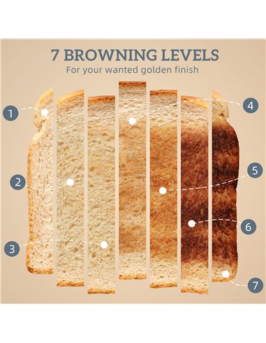 HOMCOM Sleek Textured Kettle and Toaster Set - Grey