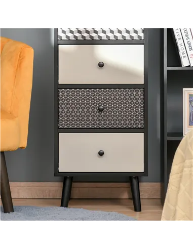 HOMCOM Chest of Drawers, 5 Drawer Dresser, Vertical Storage Organizer Unit for Bedroom, Living Room