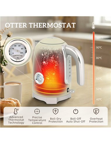 HOMCOM Retro 3000W Kettle and Toaster Set - Grey