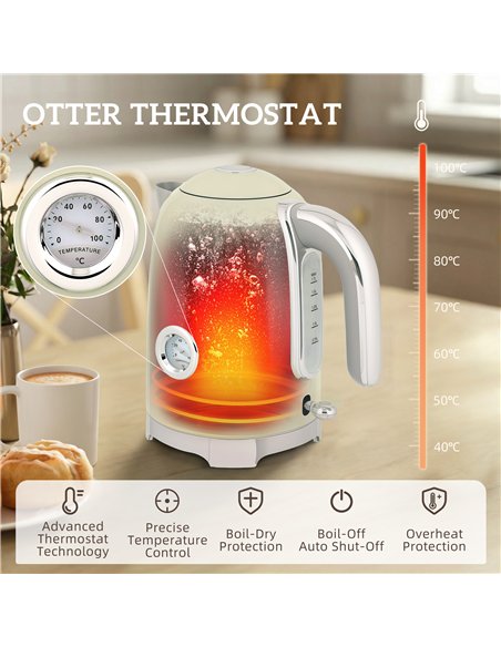 HOMCOM Retro 3000W Kettle and Toaster Set - Grey