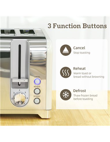 HOMCOM Retro 3000W Kettle and Toaster Set - Grey