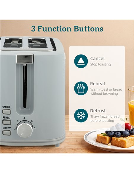 HOMCOM Modern Kettle and Toaster Set - Grey