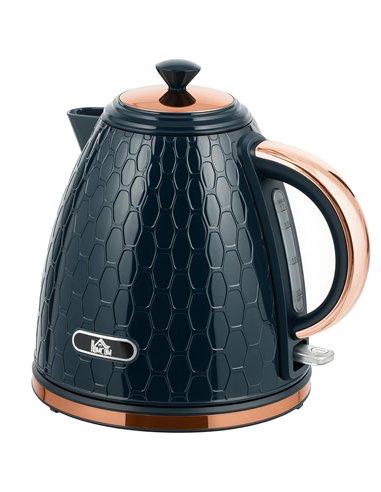 HOMCOM 3000W Rapid Boil Honeycomb Kettle - Dark Blue