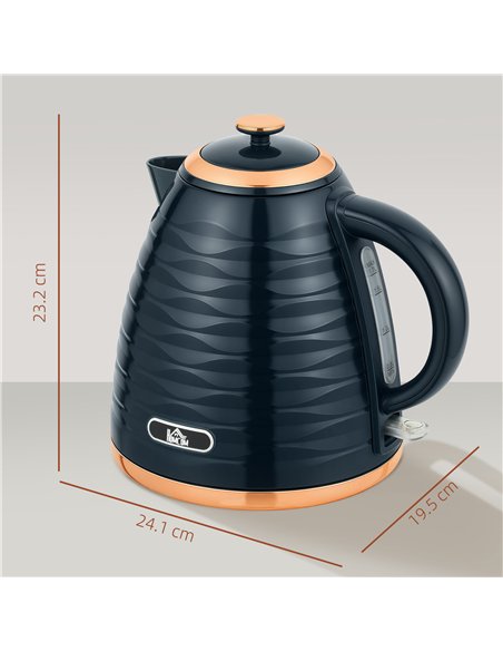 HOMCOM 3kW Rapid Boil Honeycomb Kettle - Dark Blue