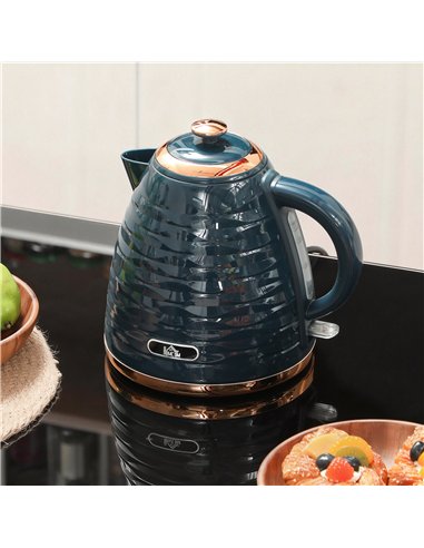 HOMCOM 3kW Rapid Boil Honeycomb Kettle - Dark Blue