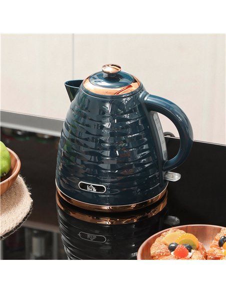 HOMCOM 3kW Rapid Boil Honeycomb Kettle - Dark Blue
