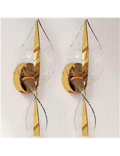 HOMCOM Led Wall Lamp 2 Pack, 13W Modern Indoor Spiral Wall Light, Colour Temperature Adjustable 3000K/4000K/6500K, for Bedroom, 