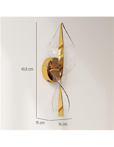 HOMCOM Led Wall Lamp 2 Pack, 13W Modern Indoor Spiral Wall Light, Colour Temperature Adjustable 3000K/4000K/6500K, for Bedroom, 