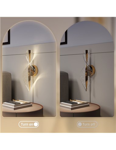 HOMCOM Led Wall Lamp 2 Pack, 13W Modern Indoor Spiral Wall Light, Colour Temperature Adjustable 3000K/4000K/6500K, for Bedroom, 