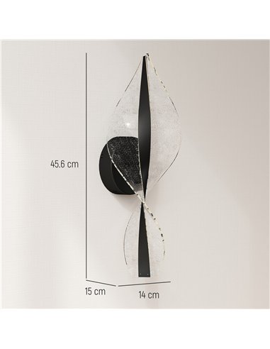 HOMCOM Led Wall Lamp 2 Pack, 13W Modern Indoor Spiral Wall Light, Colour Temperature Adjustable 3000K/4000K/6500K, for Bedroom, 