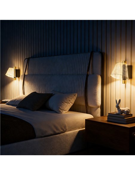 HOMCOM Led Wall Lamp 2 Pack, 5W Modern Indoor Starry Wall Light, Colour Temperature Adjustable 3000K/4000K/6500K, for Bedroom, L