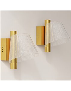 HOMCOM Led Wall Lamp 2 Pack, 5W Modern Indoor Starry Wall Light, Colour Temperature Adjustable 3000K/4000K/6500K, for Bedroom, L