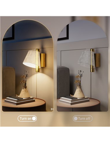 HOMCOM Led Wall Lamp 2 Pack, 5W Modern Indoor Starry Wall Light, Colour Temperature Adjustable 3000K/4000K/6500K, for Bedroom, L