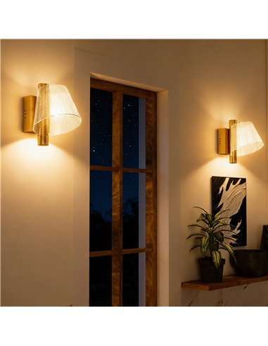 HOMCOM Led Wall Lamp 2 Pack, 5W Modern Indoor Starry Wall Light, Colour Temperature Adjustable 3000K/4000K/6500K, for Bedroom, L