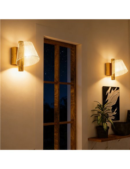 HOMCOM Led Wall Lamp 2 Pack, 5W Modern Indoor Starry Wall Light, Colour Temperature Adjustable 3000K/4000K/6500K, for Bedroom, L