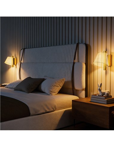 HOMCOM Led Wall Lamp 2 Pack, 5W Modern Indoor Starry Wall Light, Colour Temperature Adjustable 3000K/4000K/6500K, for Bedroom, L