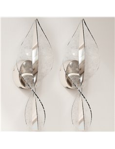 HOMCOM Led Wall Lamp 2 Pack, 13W Modern Indoor Spiral Wall Light, Colour Temperature Adjustable 3000K/4000K/6500K, for Bedroom, 