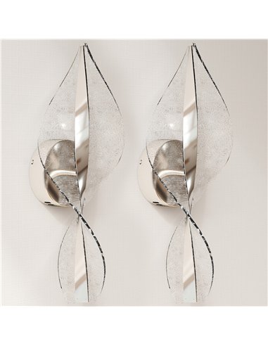 HOMCOM Led Wall Lamp 2 Pack, 13W Modern Indoor Spiral Wall Light, Colour Temperature Adjustable 3000K/4000K/6500K, for Bedroom, 