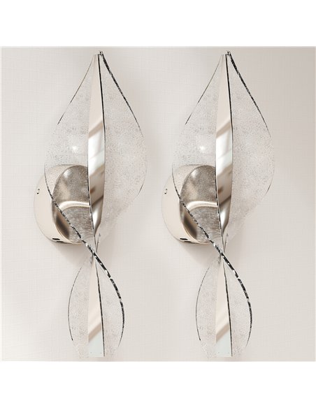 HOMCOM Led Wall Lamp 2 Pack, 13W Modern Indoor Spiral Wall Light, Colour Temperature Adjustable 3000K/4000K/6500K, for Bedroom, 