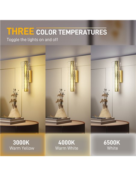 HOMCOM Led Wall Lamp 2 Pack, 9W Modern Indoor Geometric Mesh Wall Light, Colour Temperature Adjustable 3000K/4000K/6500K for Bed