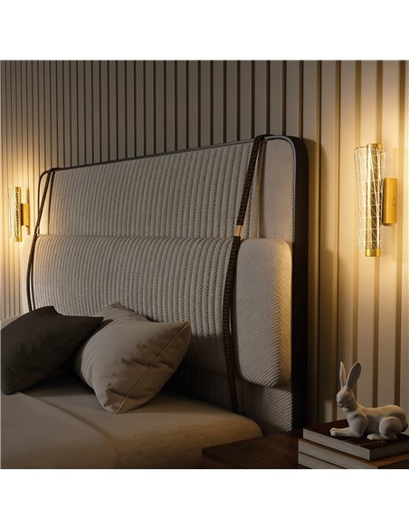 HOMCOM Led Wall Lamp 2 Pack, 9W Modern Indoor Geometric Mesh Wall Light, Colour Temperature Adjustable 3000K/4000K/6500K for Bed