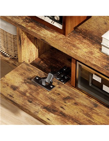 HOMCOM 120 cm Floating TV Unit for TVs up to 50 Inch - Rustic Brown