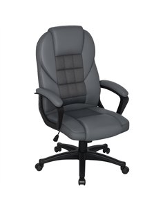 HOMCOM Faux Leather Office Chair - Charcoal Grey