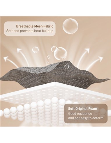 HOMCOM Desk Chair No Wheels, Office Chair with Mesh Back, Lumbar Support, Metal Base for Waiting Room, Conference Room, Dark Gre