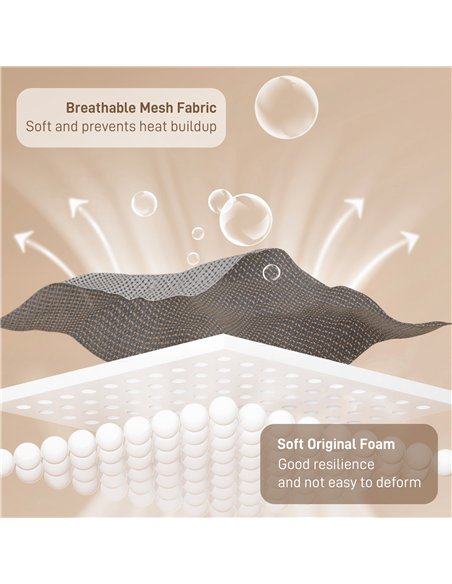 HOMCOM Desk Chair No Wheels, Office Chair with Mesh Back, Lumbar Support, Metal Base for Waiting Room, Conference Room, Dark Gre