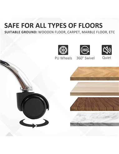 HOMCOM Faux Leather Reclining Office Chair, with Footrest - Black