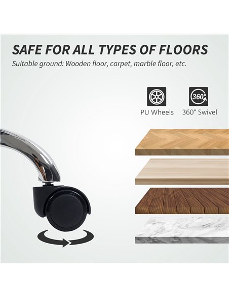 HOMCOM Mesh Back Office Chair, with Lumbar Support - Grey