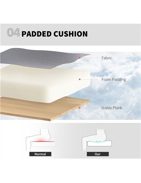 HOMCOM Draughtsman Chair, with Adjustable Lumbar - Charcoal Grey