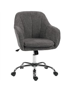 HOMCOM Snow Flannel Office Chair - Grey