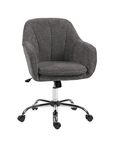 HOMCOM Snow Flannel Office Chair - Grey
