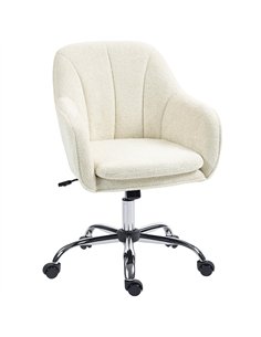 HOMCOM Snow Flannel Office Chair - Beige