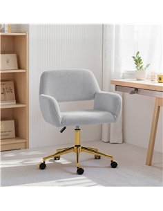 HOMCOM Faux Fur Rabbit Chair - Grey 2