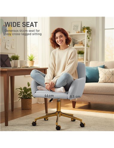 HOMCOM Faux Fur Rabbit Chair - Grey