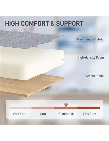 HOMCOM Faux Fur Rabbit Chair - Grey