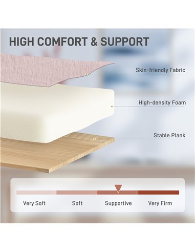 HOMCOM Faux Fur Rabbit Chair - Light Pink