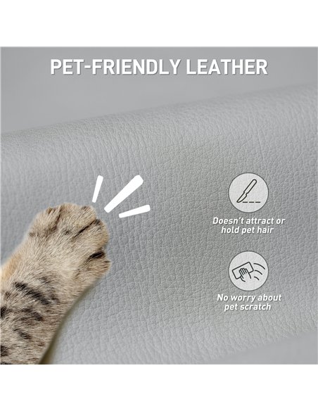 HOMCOM 155° Reclining Faux Leather Swivel Office Chair -Black