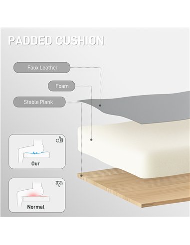 HOMCOM 155° Reclining Faux Leather Swivel Office Chair -Black