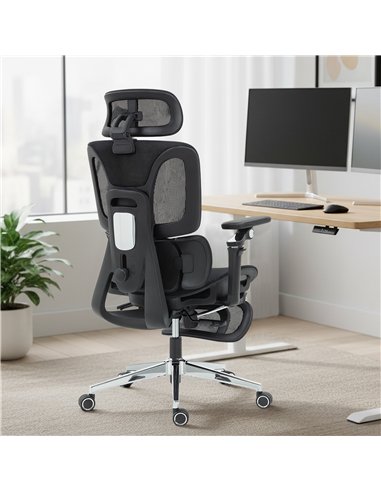 HOMCOM Ergonomic Office Chair, High Back Mesh Desk Chair, Black